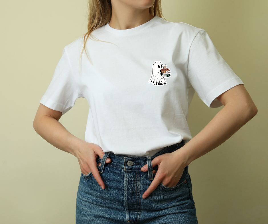 PRE- ORDER - T-SHIRT - SPOOKY BOOKS LATO CUORE