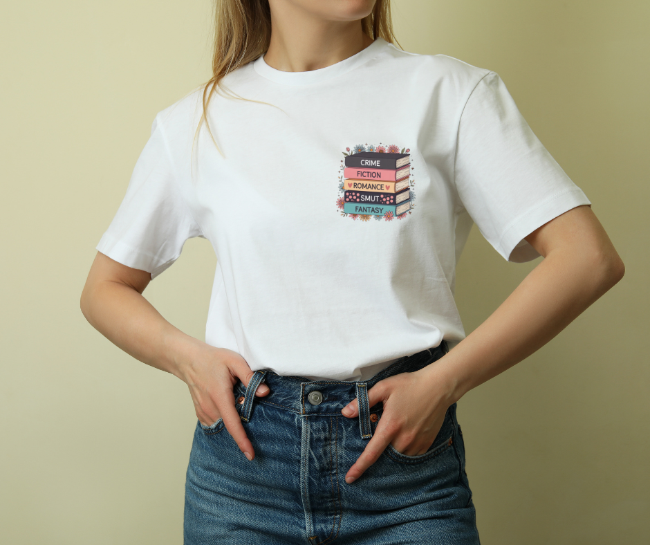 PRE- ORDER - T-SHIRT - CRIME FICTION ROMANCE ETC. LATO CUORE