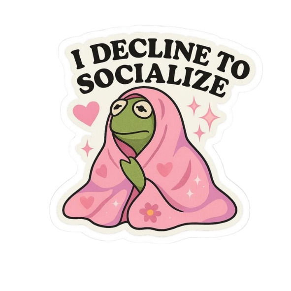 PRE- ORDER - T-SHIRT - I DECLINE TO SOCIALIZE LATO CUORE